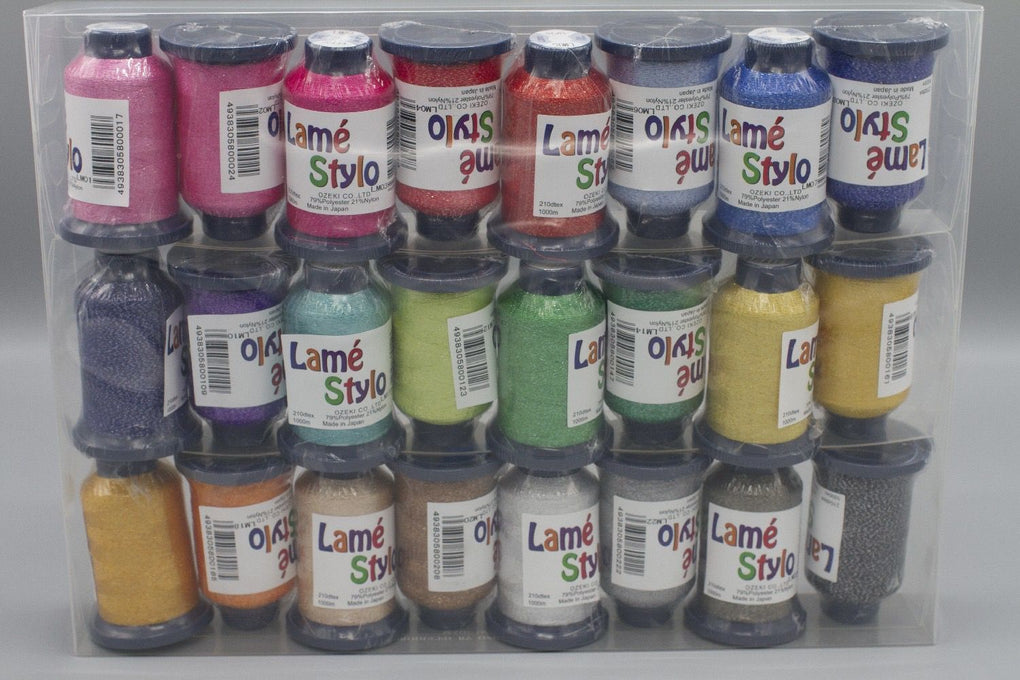 Lame Stylo 1100yds/cone, 24 Colors Set