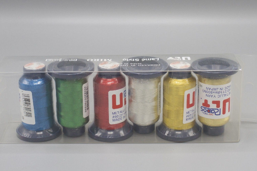 6 Colors Set of Ultrapos G Metallic 880yds/cone